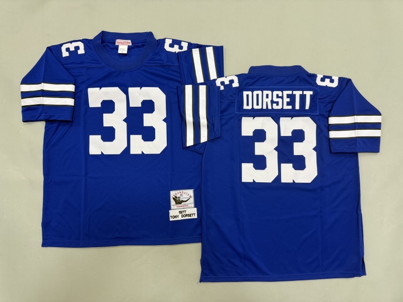 Men 2025 Nike Dallas Cowboys #33 Dorsett Blue Throwback Limited NFL Jersey 005
